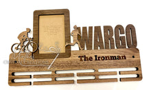 Load image into Gallery viewer, Medal Display Holder with Photo Frame, Personalized with Name and sports figures | Sports Medal Display