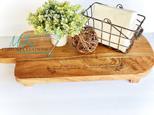 Load image into Gallery viewer, Custom Engraved Large Wood Serving Cutting Board Centerpiece with legs | Personalized Kitchen Décor