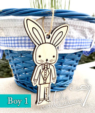 Load image into Gallery viewer, Easter Bunny Basket Name Tag | Personalization optional | Basket Tag