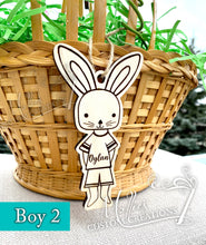Load image into Gallery viewer, Easter Bunny Basket Name Tag | Personalization optional | Basket Tag
