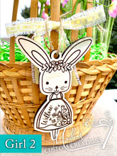 Load image into Gallery viewer, Easter Bunny Basket Name Tag | Personalization optional | Basket Tag