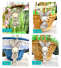 Load image into Gallery viewer, Easter Bunny Basket Name Tag | Personalization optional | Basket Tag