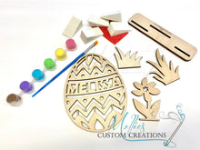 Load image into Gallery viewer, Easter Egg DIY Paint Kit, Cut out design, Personalized | Easter Basket Filler Idea | Dinosaur, Monster Truck | Easter Décor