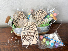 Load image into Gallery viewer, Easter Egg DIY Paint Kit, Cut out design, Personalized | Easter Basket Filler Idea | Dinosaur, Monster Truck | Easter Décor