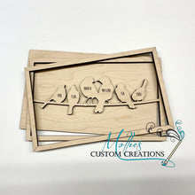 Load image into Gallery viewer, Bird Family Sign DIY Paint Kit, Personalized with Names | Custom Gift | Our Family | Our Nest | Birds on a Wire