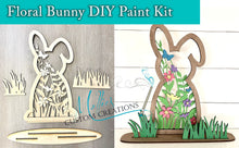 Load image into Gallery viewer, Floral Bunny DIY Paint Kit | Spring Décor | Easter Décor | Large Display | Art Project