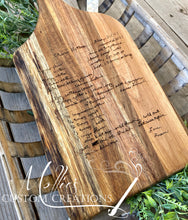 Load image into Gallery viewer, Custom Handwritten Recipe Cutting Board | Engraved Family Recipe | Personalized Gift