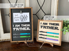 Load image into Gallery viewer, I Am Their Father, Personalized Lightsaber Sign | Father's Day Gift | Star Wars theme | Gift for Him