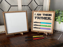 Load image into Gallery viewer, I Am Their Father, Personalized Lightsaber Sign | Father's Day Gift | Star Wars theme | Gift for Him
