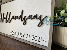 Load image into Gallery viewer, Last Name & Est. Date Sign | Family Name With Wedding Established Date