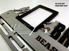 Load image into Gallery viewer, Medal Display Holder with Photo Frame, Personalized with Name and sports figures | Sports Medal Display