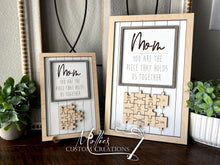 Load image into Gallery viewer, Mom Puzzle Piece Sign | Personalized Mother's Day Gift | You are the Piece | Family Photo Frame
