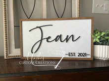 Load image into Gallery viewer, Last Name & Est. Date Sign | Family Name With Wedding Established Date
