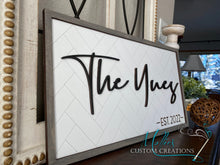 Load image into Gallery viewer, Last Name & Est. Date Sign | Family Name With Wedding Established Date