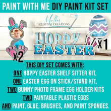 Load image into Gallery viewer, Paint With Me DIY Paint Easter Kit Set | Mommy and Me Art Project | Hoppy Easter | Bunny Egg Holders