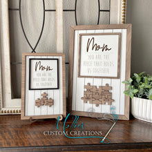 Load image into Gallery viewer, Mom Puzzle Piece Sign | Personalized Mother's Day Gift | You are the Piece | Family Photo Frame