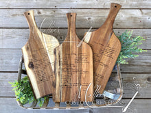 Load image into Gallery viewer, Custom Handwritten Recipe Cutting Board | Engraved Family Recipe | Personalized Gift