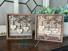 Load image into Gallery viewer, Hanging Hearts Family Tree Sign | Mother's Day Sign | Grandparent's Day Gift | Layered Family Sign