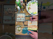 Load and play video in Gallery viewer, Bird Family Sign DIY Paint Kit, Personalized with Names | Custom Gift | Our Family | Our Nest | Birds on a Wire