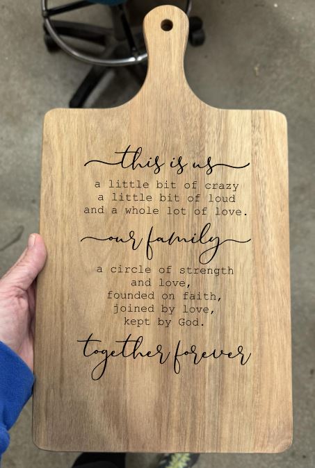 Family A Little Bit of Crazy | Wooden Serving Board Family A Little Bit of Crazy | Wooden Serving Board