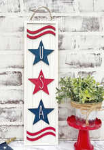 Load image into Gallery viewer, USA Patriotic Décor and DIY Paint Kit | Kids Craft Kit | 4th of July | Americana | Vertical Sign
