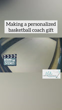 Load and play video in Gallery viewer, Coach&#39;s Worth definition &amp; Thank You sign | Basketball Coach Gift | Personalized, players names
