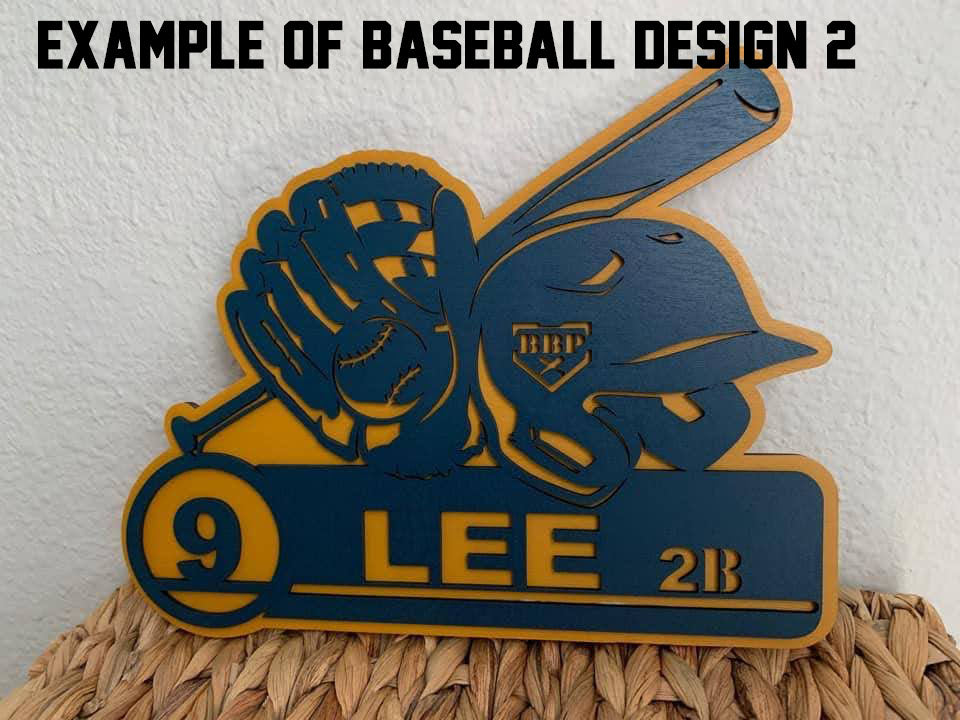 Personalized Baseball, Allstar, Custom Baseball Sign, Wooden