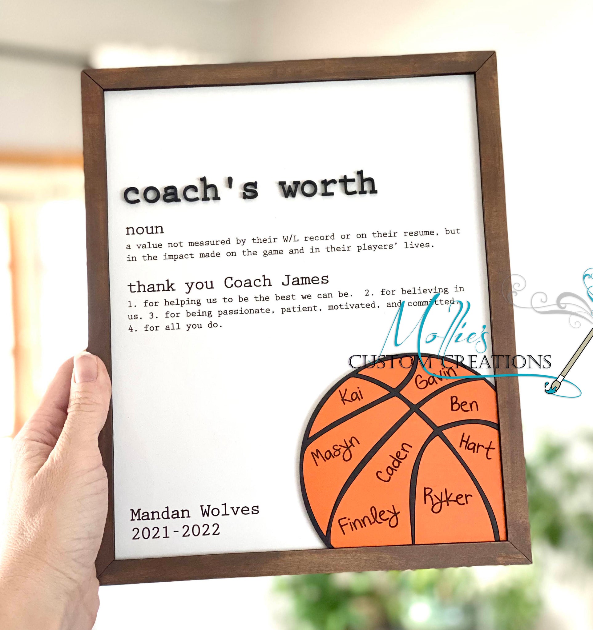 Basketball Gift Basketball Team Gift Basketball Coach Gift 
