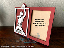 Load image into Gallery viewer, Custom Basketball Player Sign, Personalized Plaque, Sports Photo Frame
