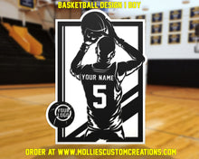 Load image into Gallery viewer, Custom Basketball Player Sign, Personalized Plaque, Sports Photo Frame
