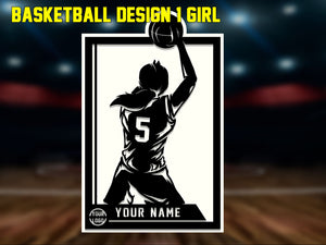 Custom Basketball Player Sign, Personalized Plaque, Sports Photo Frame