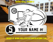 Load image into Gallery viewer, Custom Basketball Player Sign, Personalized Plaque, Sports Photo Frame
