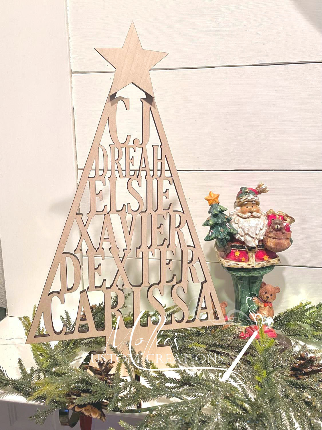 Christmas Tree Name Décor | Personalized with Family Names ...