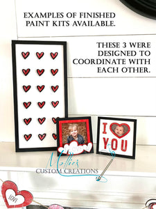 'I Heart YOU' Photo Frame Paint Kit | I Love You | Home Décor | Kids Craft Project Gift