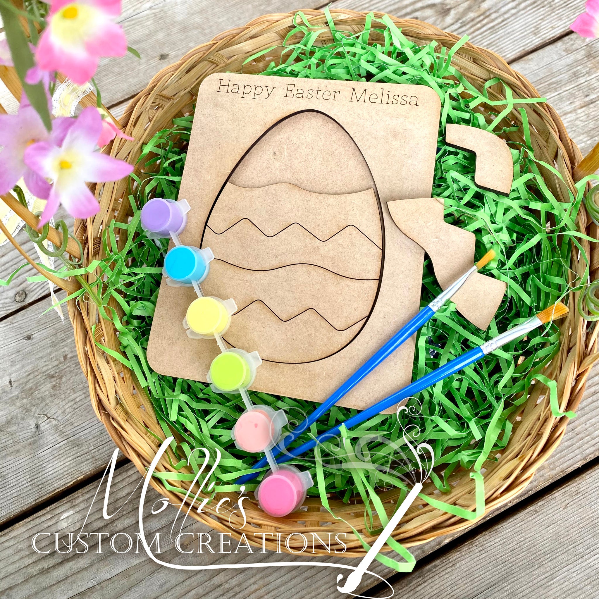 Personalized Easter Egg Mini Paint Kit - Easter Basket Filler - DIY - –  High Cotton Creations