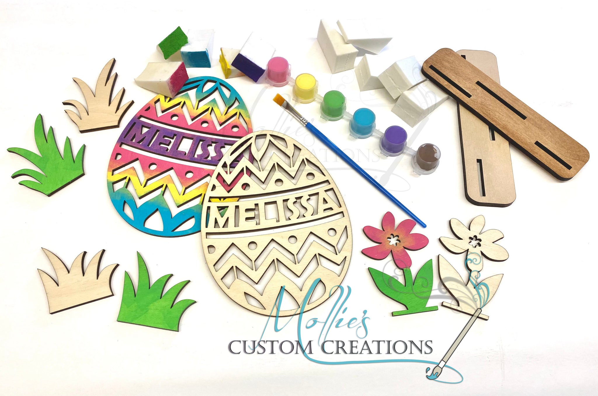Floral Easter Egg DIY Paint Kit, Personalized