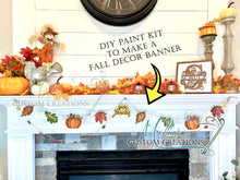 Load image into Gallery viewer, DIY Paint Kit: Fall Banner Décor | Kids Craft Project | Leaves &amp; Pumpkins
