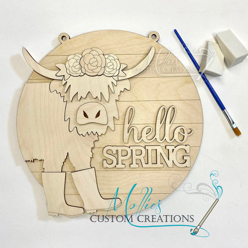 Highland Cow Keychain SVG Cut File Mother's Day Highland 
