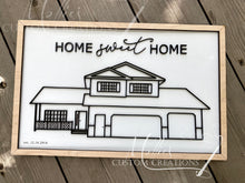 Load image into Gallery viewer, Hand Drawn House Sketch Sign | Home Closing Gift | Personalized
