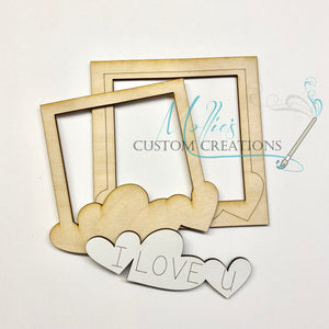 'I Love U' Photo Frame Paint Kit | Home Décor | Kids Craft Project Gift