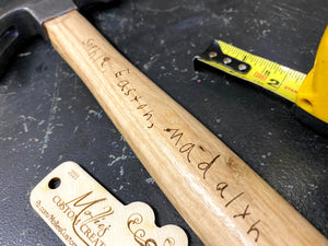Personalized Engraved Hammer | Custom Gift for Dad | Gifts for Him | Father's Day | Anniversary Gift | Boyfriend Gift | Grandparent's Day