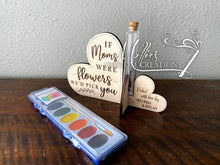 Load image into Gallery viewer, If Moms Were Flowers Test Tube Vase Holder  | Heart Plant Propagation Stand | Mother&#39;s Day Gift | Fresh Picked Flowers Holder | Glass Plant Vase
