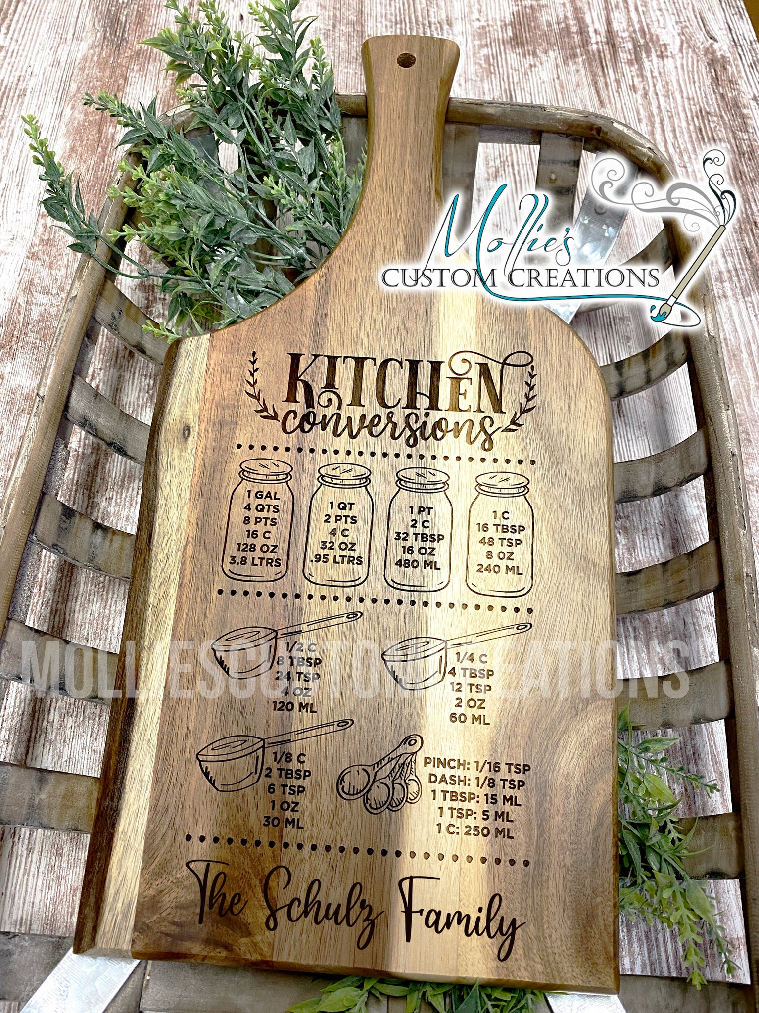 Kitchen Conversion Board, Custom Cutting Board