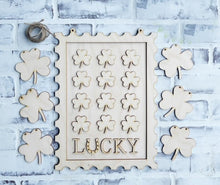 Load image into Gallery viewer, Lucky Stamp DIY Paint Kit | St. Patrick&#39;s Day Décor | Kid&#39;s or Adult Craft Project | Clover

