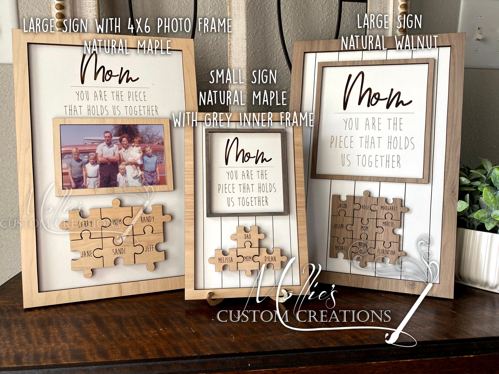 Personalized Gifts For Grandma, Grandma Puzzle Sign With Kids