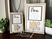 Load image into Gallery viewer, Mom Puzzle Piece Sign | Personalized Mother&#39;s Day Gift | You are the Piece | Family Photo Frame
