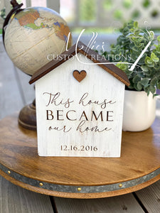 Wood Block House Home Décor accent personalized | New Home Gift | Customized Farmhouse décor