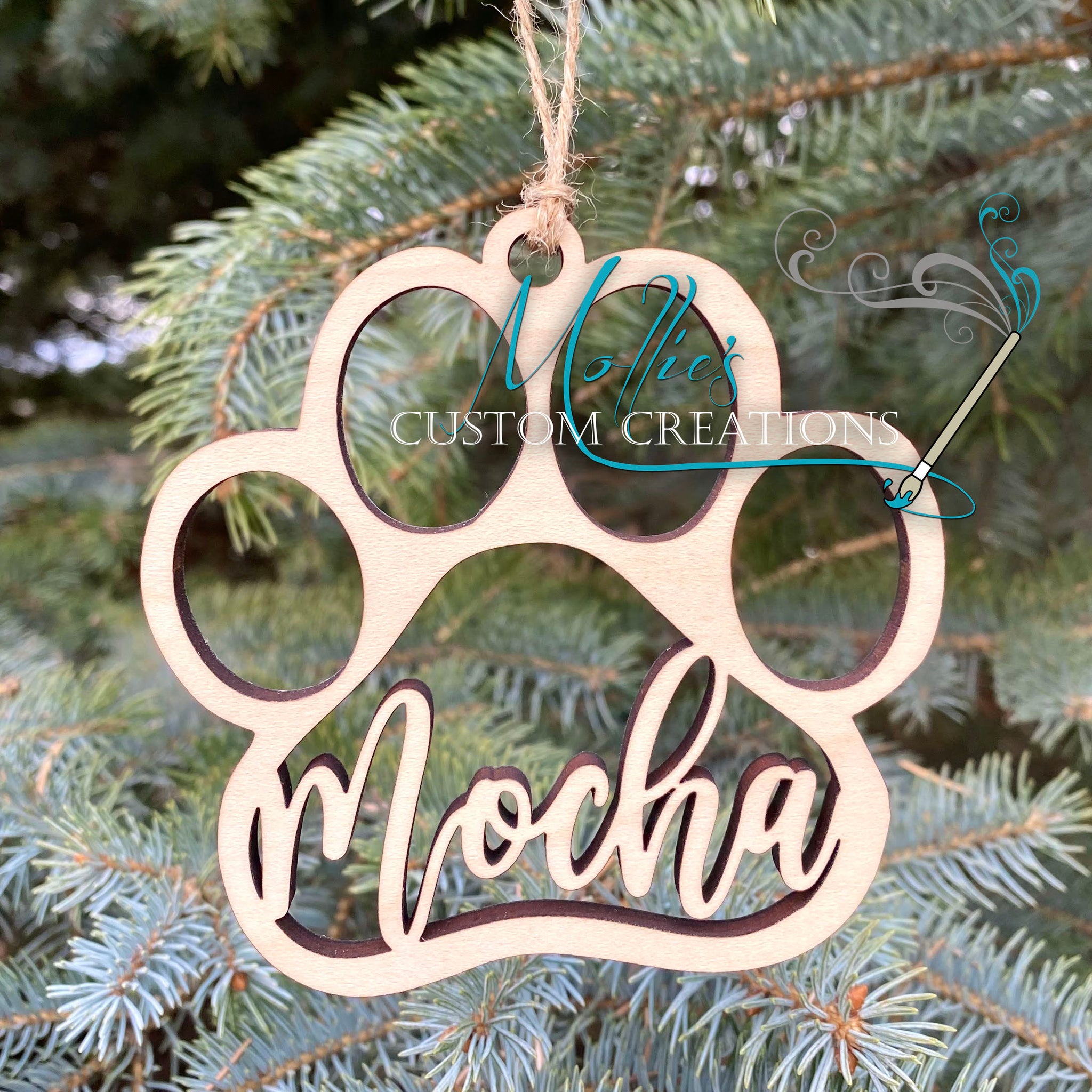 2023 Laser Cut Personalized Merry Christmas Dog Wooden Ornament, New D –  The Iconic USA