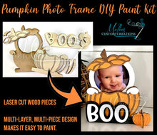 Load image into Gallery viewer, Pumpkin Photo Frame DIY Paint Kit | Fall Décor | Halloween Kids Craft | Art Project
