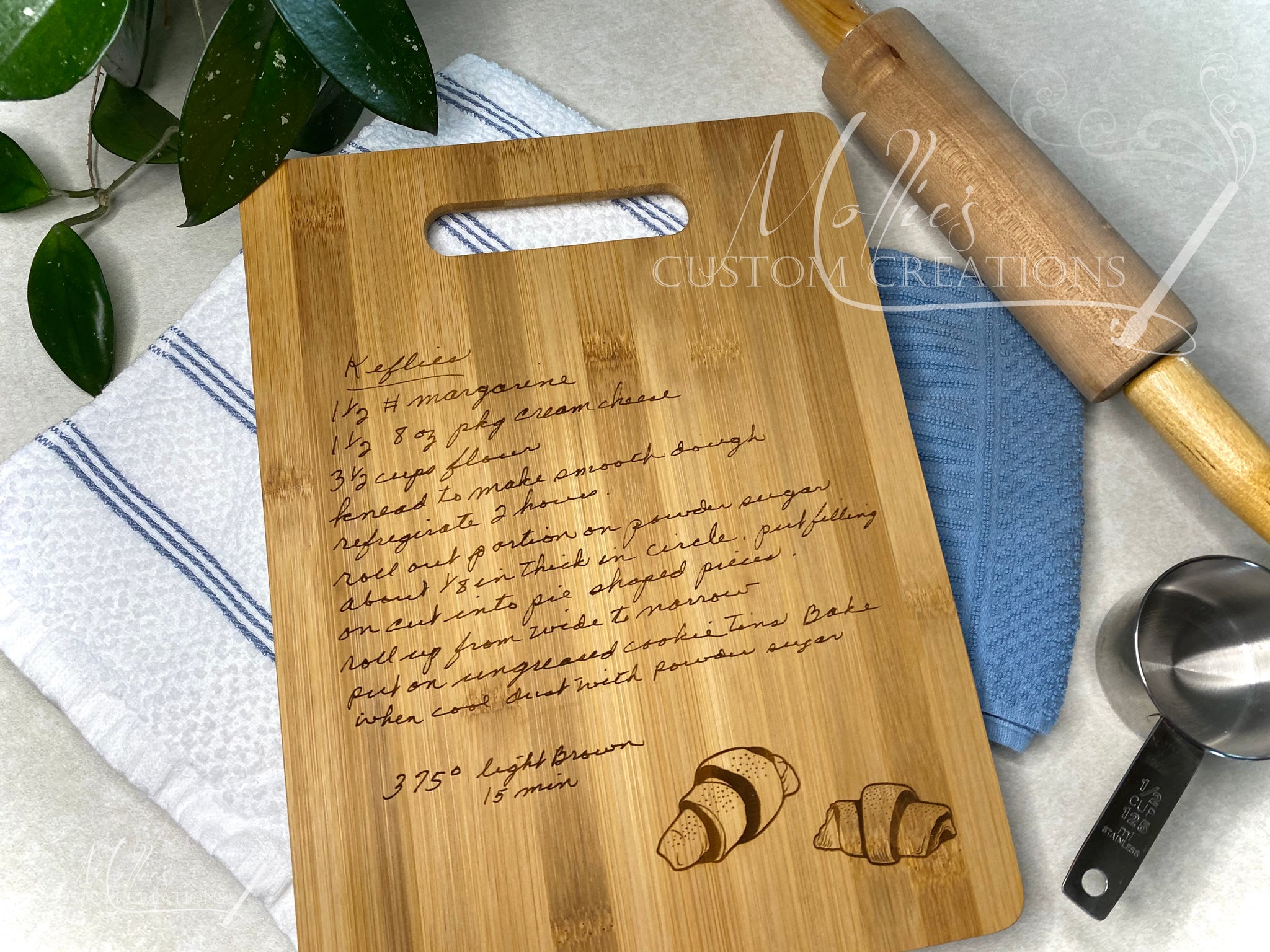 Monogrammed Recipe Board From Marleylilly